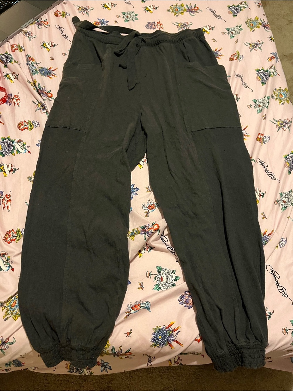aerie Dark Gray Drawstring Baggy Joggers
